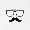 Babalar Günü Hediye Baba Temalı Baskılı Oversize Bisiklet Yaka T-shirt - Beyaz