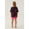 Barbie L1705-G Kız Çocuk Şort  Pijama Takımı