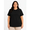 Battal Big Size Basic Tişört Bisiklet Yaka Rahat Kalıp T-Shirt - Siyah