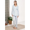 Bone 6109 Dantel Detaylı Sabahlıklı Lohusa Pijama Takımı