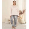 Boyraz 0165 Kadın Sandy Battal Uzun Kol Pijama Takımı