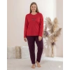 Boyraz 0259 Kadın Battal Sandy Uzun Kol Pijama Takımı