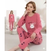 Boyraz 0353 Kadın Penye Uzun Kol Pijama Takımı
