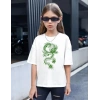 Çocuk Unisex Baskılı T-Shirt - Beyaz