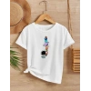 Çocuk Unisex Baskılı T-Shirt - Beyaz