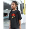 Çocuk Unisex Baskılı T-Shirt - Siyah