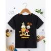 Çocuk Unisex Baskılı T-Shirt - Siyah