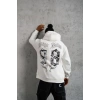 Erkek 98 Baskılı Kapşonlu Sweat - Beyaz