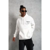Erkek 98 Baskılı Kapşonlu 3 iplik pamuklu Sweatshirt hoodie - Beyaz