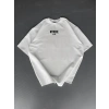 Erkek Ön ve Arka Baskılı T-Shirt Kısa Kol Bisiklet Yaka Regular Fit Tişört - Beyaz