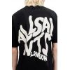 Erkek Tişört Baskılı Oversize Kısa kol T-shirt - Siyah