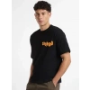Erkek Tişört Baskılı Oversize Kısa kol T-shirt - Siyah