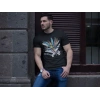 ERKEK Bisiklet Yaka Baskılı Kısa kol T-Shirt - Siyah