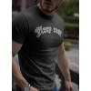 Erkek Tişort Bisiklet Yaka Baskılı kısa kol T-Shirt - Siyah