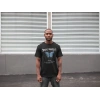 Erkek Kısa Kol Yazlık Tişört Bisiklet Yaka Baskılı Oversize T-Shirt - Siyah