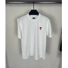 Erkek Kısa Kol Tişört Bisiklet Yaka KALP Baskılı Oversize T-Shirt - Beyaz