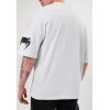 Erkek Kısa Kol Tişört Göğüs ve Kol Bisiklet Yaka Baskılı T-Shirt - Beyaz