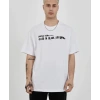 Erkek Kısa Kol Yazlık Tişört Bisiklet Yaka Baskılı Oversize T-Shirt - Beyaz