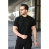 Erkek Bisiklet Yaka Petek Dokulu Kısa Kollu Triko Tişört