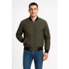 Erkek Bomber Mont Ceket – Fermuarlı, Kapitone İçi Astarlı, Su İtici Kumaş, Regular Fit, Uzun Kollu, Yandan Cepli, Bahar & Kış Rahat Günlük Stil - Haki