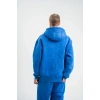 ERKEK 3 İplik Pamuklu Oversize Kapüşonlu Yıkamalı Hoodie SweatShirt - Mavi