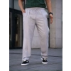 Erkek Keten Cepli Çıma Dikişli jogger Buggy Pantalon Rahat kalıp - Gri