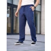 Erkek Keten Cepli Çıma Dikişli jogger Buggy Pantalon Rahat kalıp - Lacivert