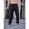 Erkek Keten Cepli Çıma Dikişli jogger Buggy Pantalon Rahat kalıp - Siyah