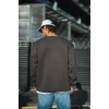 Erkek Bisiklet Yaka 3 iplik Pamuklu Basic SweatShirt  - Antrasit