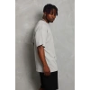 Erkek Düz Yazlık Kısa Kol Tişört Bisiklet Yaka Oversize T-Shirt - Gri