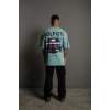 Erkek Oversize Tişört Golf GTI Retro Araba Baskılı T-shirt - Mint Yeşili
