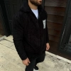 Erkek Polar Fermuarlı Sweatshirt – Kapüşonsuz, Cepli, Yumuşak Dokulu, Oversize Rahat Kalıp, Kışlık Sıcak Tutan Fermuarlı Üst - Siyah