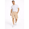 Erkek Pötikareli Şort – Beli Lastikli Bağcıklı, Cepli, Rahat Kesim Günlük Yazlık Şort - Bej