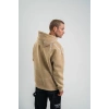Erkek Baskılı Kapüşonlu Oversize 3 İplik Pamuklu SweatShirt Hoodie - Füme