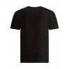 Erkek Baskılı T-Shirt Kısa Kol Bisiklet Yaka Regular Fit Rahat Kalıp Tişört - Siyah
