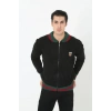 Erkek Tam Fermuarlı Triko Hırka - Siyah