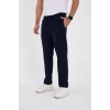 Erkek Üç İplik Basic Eşofman Boru Paça İpli Pantolon - Lacivert