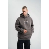 Erkek 3 İplik Kapüşonlu Hoodie Dijital Patchli SweatShirt - Füme