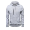 Erkek 3 İplik Pamuklu Kapüşonlu Cepli Oversize Hoodie Sweatshirt - Gri