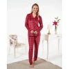 Estiva 25363 Gömlek Yaka Kadife Pijama Takımı