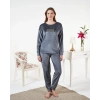 Estiva 25381 Uzun Kol Kadife Pijama Takımı