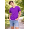 Genç Erkek Çocuk V Yaka Tişört Model - Mor