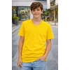 Genç Erkek Çocuk V Yaka Tişört Model - Sarı