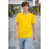 Genç Erkek Çocuk V Yaka Tişört Model - Sarı