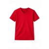 Genç Kız Çocuk V Yaka Tişört Model - Kırmızı