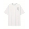 [Günlük T-Shirt] Hafif Kadın Günlük T-Shirt | Bol Kesim, Kısa Kollu, Yuvarlak Yaka, Eğlenceli Karikatür Ayı ve Umrumda Değil Baskı - Günlük Stil, İlkbahar/Yaz- Beyaz