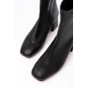HC-2700 Siyah Streç Topuklu Fermuarlı Günlük Kadın Bot