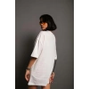 Kadın 24/1 Düz A Kalite Oversize T-shirt - Beyaz