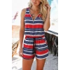 Kadın Askılı önden Fermuarlı Beli Lastikli Ve Bağcıklı Desenli Kısa Tulum