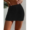 Kadın Bağcıklı Mini Triko Etek